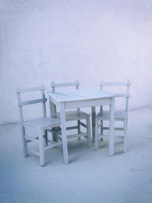 a table and chairs