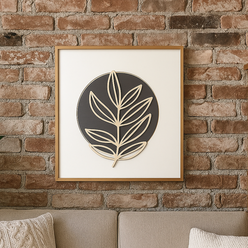 Minimalist Botanical Framed Wall Art– Modern Home Décor