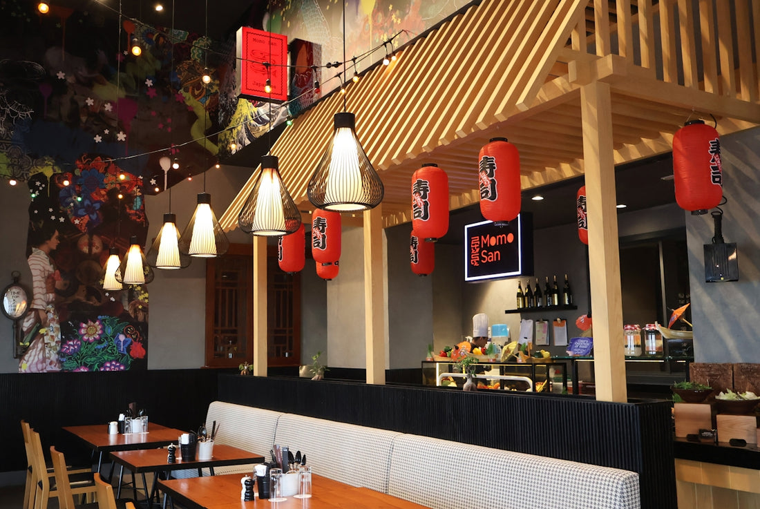 A restaurant with a lot of tables and chairs