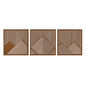 Geometric Wooden Wall Art Panels (Set of 3) – Minimalist Mountain Design SFURN