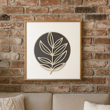 Minimalist Botanical Framed Wall Art–  Modern Home Décor