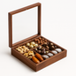 Premium Wooden Dry Fruit & Chocolate Box with Glass Lid SFURN