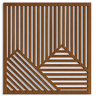 Geometric Wooden Wall Art Panels (Set of 3) – Minimalist Mountain Design