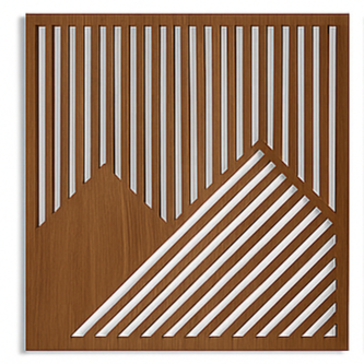 Geometric Wooden Wall Art Panels (Set of 3) – Minimalist Mountain Design