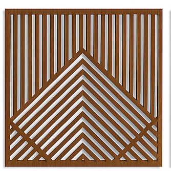 Geometric Wooden Wall Art Panels (Set of 3) – Minimalist Mountain Design